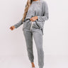 Queen Of Comfort Velour Joggers In Dark Grey Image - 1