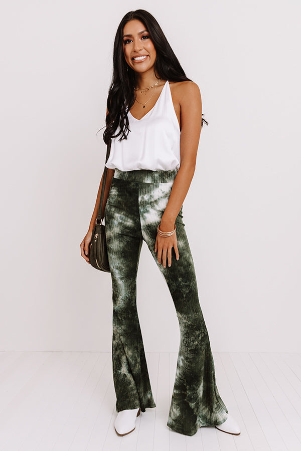 Chime In Tie Dye Flare In Olive Image - 3