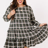 Cinnamon And Spice Plaid Babydoll Dress In Green   Curves Image - 1