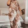 Cozy Mornings Tie Dye Joggers In Mocha Curves Image - 1
