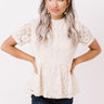 Upscale Resort Lace Top In Cream Image - 1