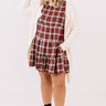 Cinnamon And Spice Plaid Babydoll Dress In Wine   Curves Image - 1