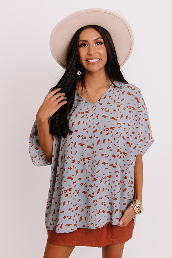 Pretty In Portland Shift Top In Airy Blue Image - 1