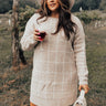 Crisp Evening Sweater Dress In Iced Latte  Curves Image - 1