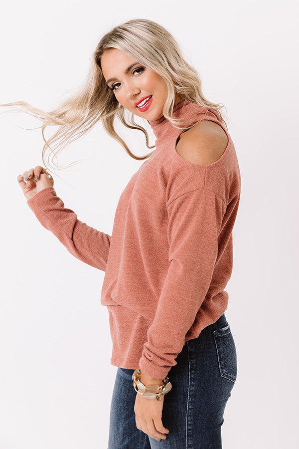 Make Up My Mind Shift Top In Light Rust Image - 4