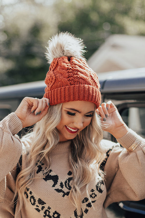 Luxe Lounging Cable Knit Beanie Image - 2