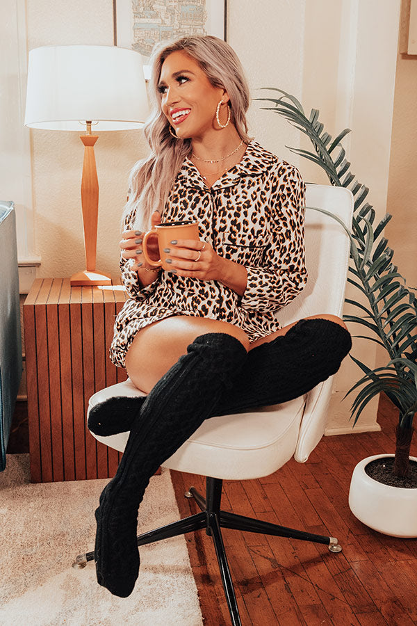 Afternoon Nap Leopard Pajama Top