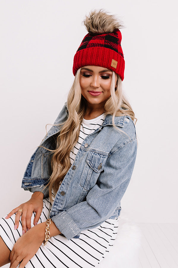 Cider In Soho Buffalo Check Beanie Image - 5