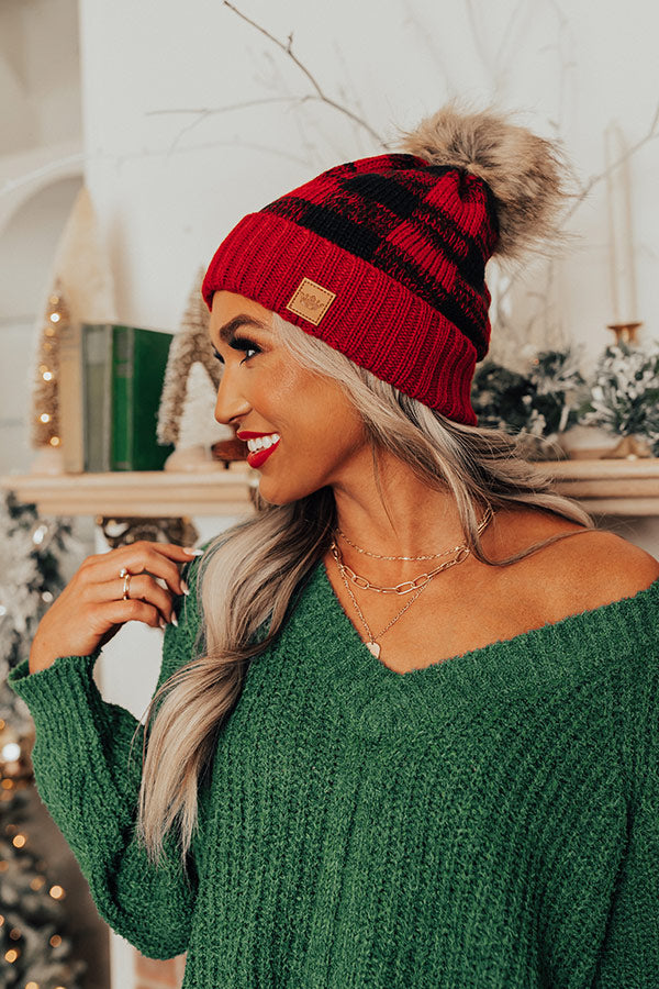 Cider In Soho Buffalo Check Beanie Image - 3