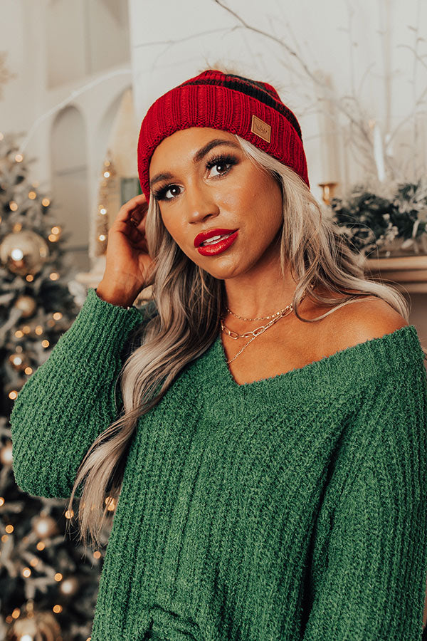 Cider In Soho Buffalo Check Beanie Image - 4