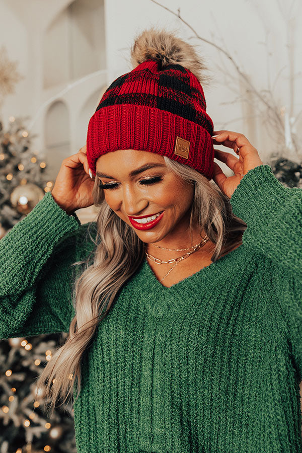 Cider In Soho Buffalo Check Beanie Image - 1