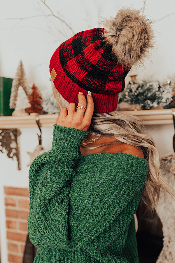 Cider In Soho Buffalo Check Beanie Image - 2