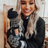 Vail Ski Trip Knit Gloves in Black Image - 1