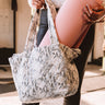 Tahoe Bound Snake Print Tote In White Image - 1