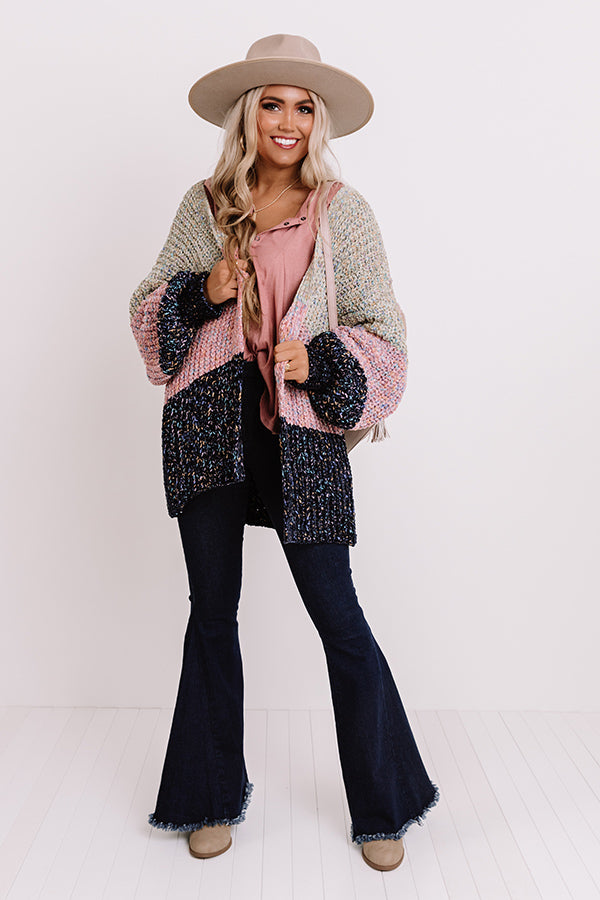 Make It A Latte Chenille Cardigan In Sage Image - 1