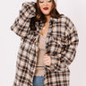 Road Trip Together Plaid Button Up Top In Navy   Curves Image - 1