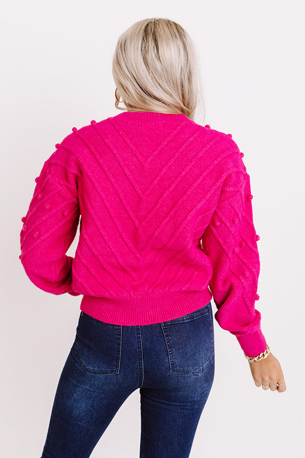 Novels And Tea Sweater in Hot Pink Image - 5