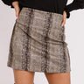  taupe Colorado Concert Snake Print Skirt 