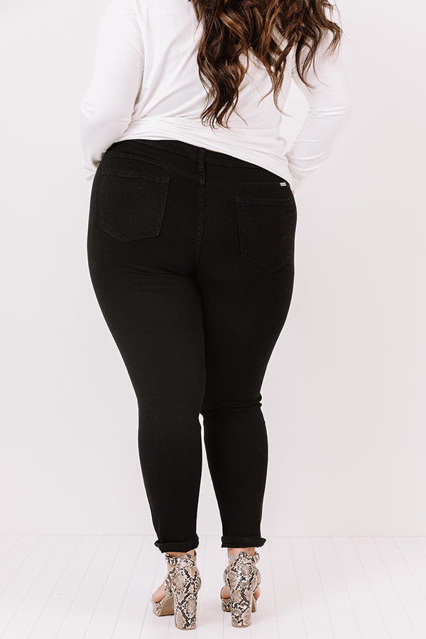 KanCan The Parker Midrise Skinny in Black Curves Image - 3