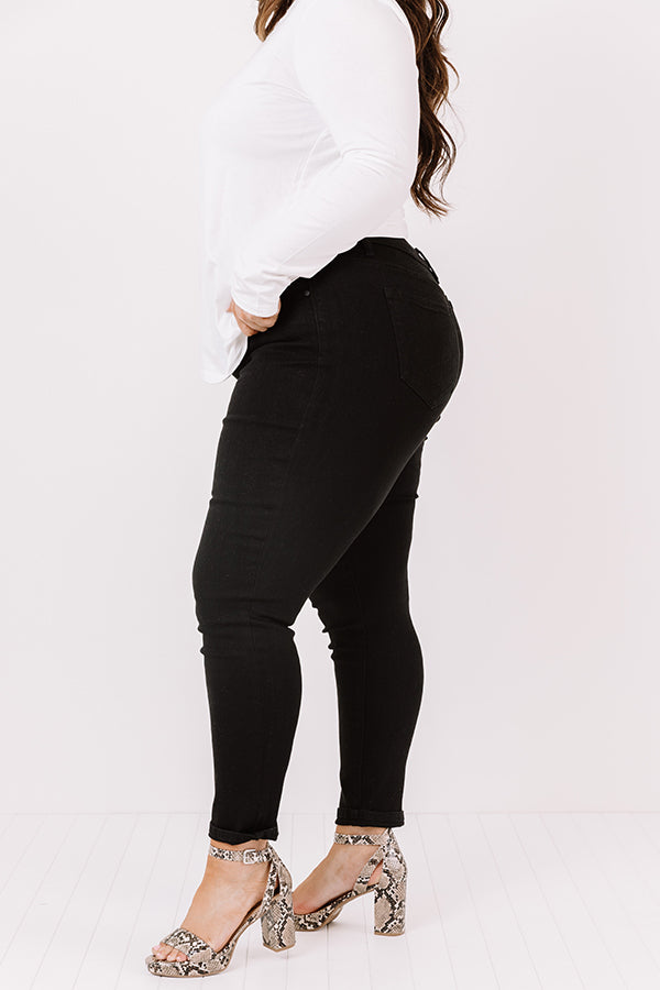 KanCan The Parker Midrise Skinny in Black Curves Image - 2