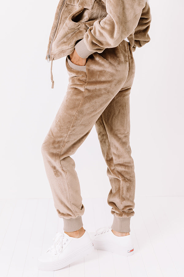 Soft Gaze Plush Joggers Image - 3