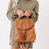 On The Way Faux Leather Backpack In Brown Image - 1