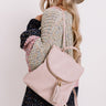 On The Way Faux Leather Backpack In Blush Image - 1