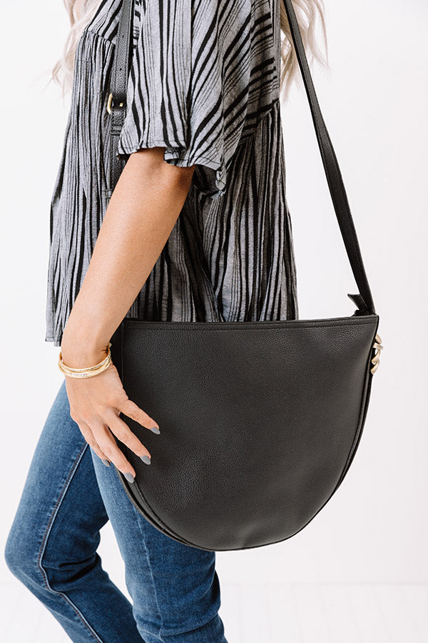 Cider Chic Faux Leather Crossbody In Black Image - 2