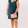 Song And Dance Ruffle Shift Dress In Teal Curves Image - 1