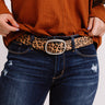 The Camille Leopard Belt In Silver Image - 1