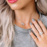 Kendra Scott Anna Silver Pendant Necklace in Grey Illusion Image - 1