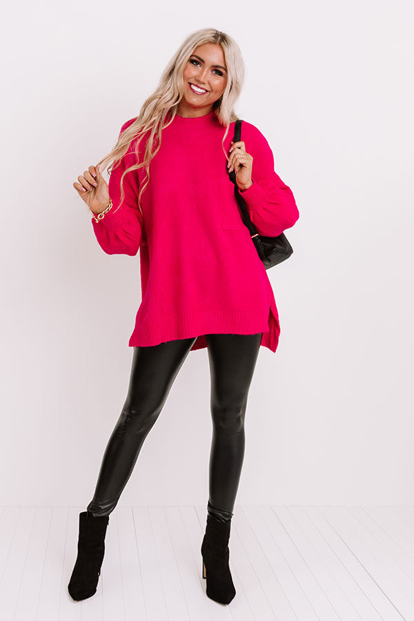Cocoa Mood Shift Sweater In Hot Pink Image - 1