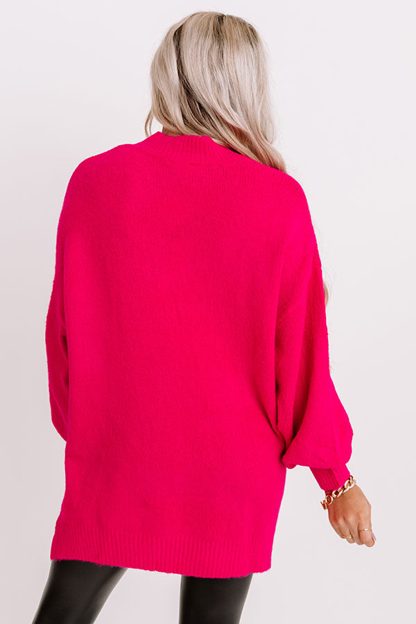 Cocoa Mood Shift Sweater In Hot Pink Image - 4