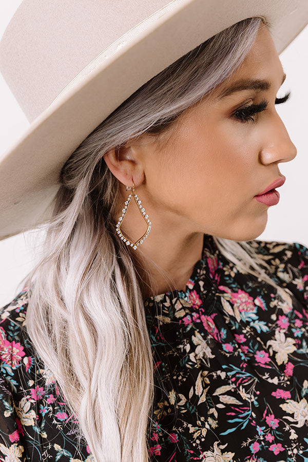 Kendra Scott Sophee Crystal Drop Earrings in Vintage Gold Image - 1