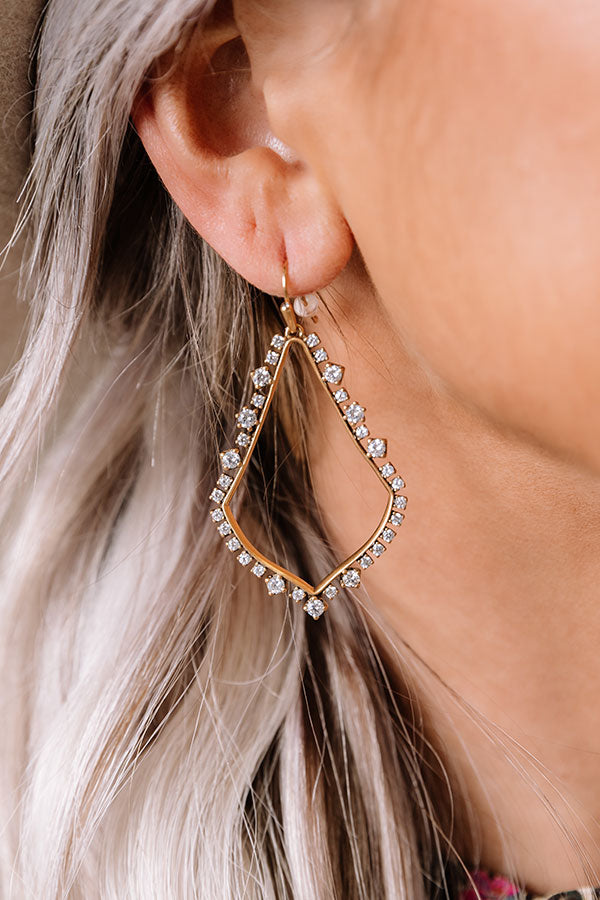 Kendra Scott Sophee Crystal Drop Earrings in Vintage Gold Image - 2