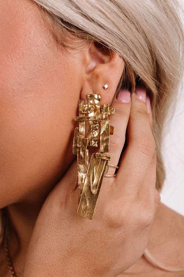 Kendra Scott Holland Statement Earrings in Vintage Gold Image - 3