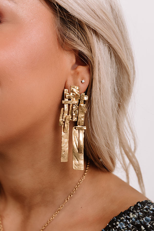 Kendra Scott Holland Statement Earrings in Vintage Gold Image - 2