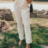 The Juni High Waist Pant In Ivory Image - 1