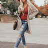 Dream Worthy Warmth Cardigan In Grey Image - 1