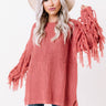 Fringe Life Knit Sweater In Rose Image - 1