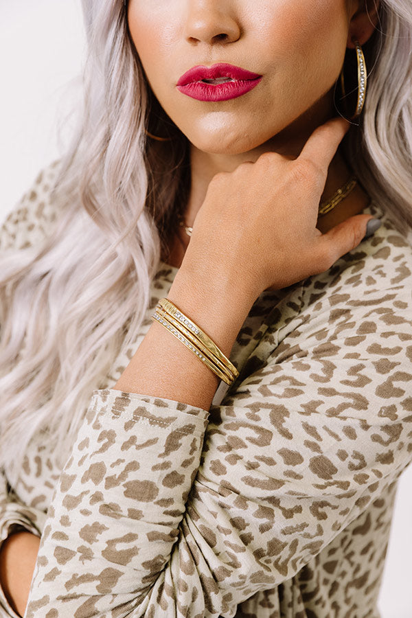 Kendra Scott Selena Cuff Bracelet Set Of 3 in Vintage Gold