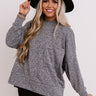 Cuddles On My Mind Knit Sweatshirt in Black Image - 1