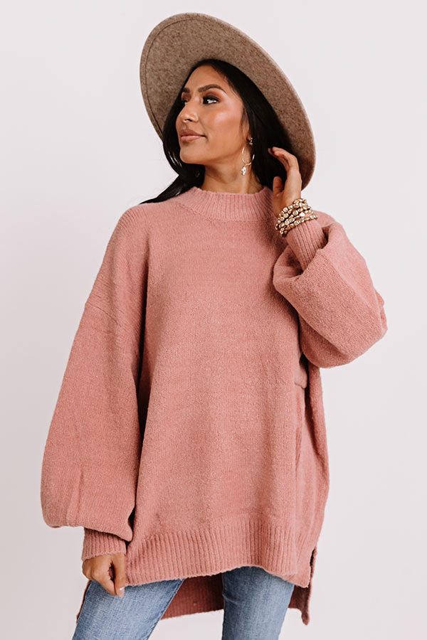 Cocoa Mood Shift Sweater In Blush Image - 3