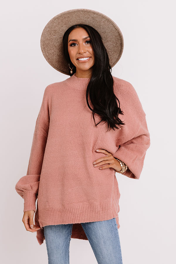 Cocoa Mood Shift Sweater In Blush Image - 5