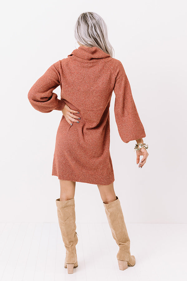 Cool Weather Crowd Sweater Dress In Aurora Red Image - 4