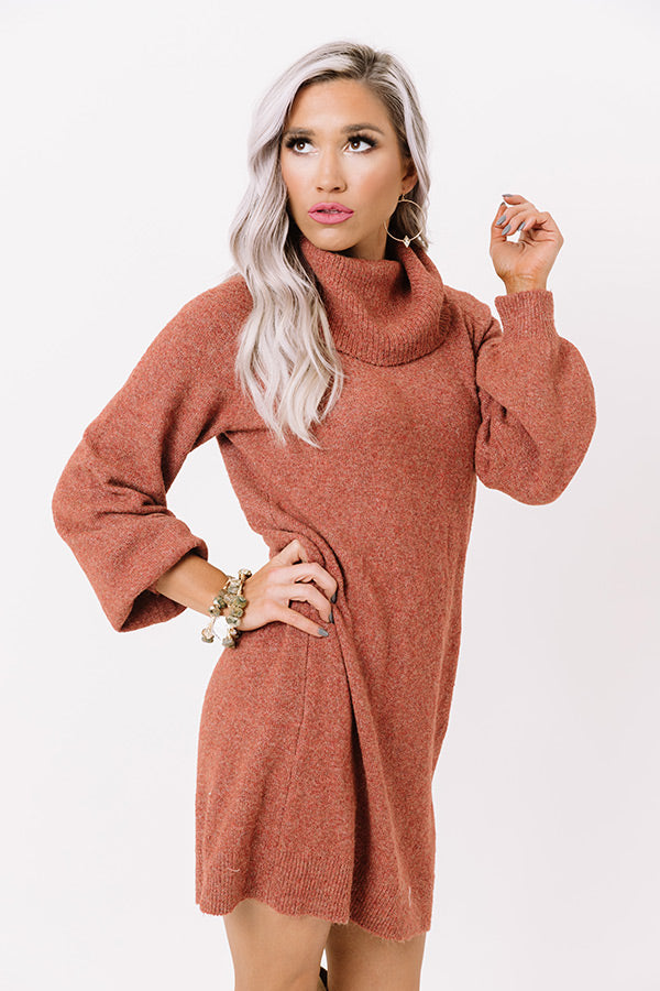 Cool Weather Crowd Sweater Dress In Aurora Red Image - 3