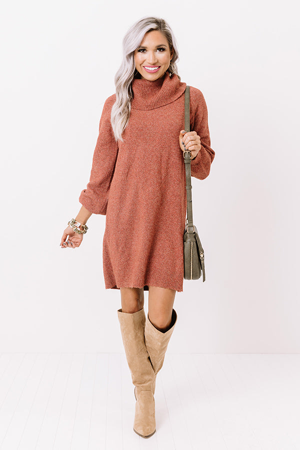 Cool Weather Crowd Sweater Dress In Aurora Red Image - 1