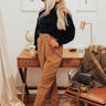 The Juni High Waist Pant In Camel Image - 1