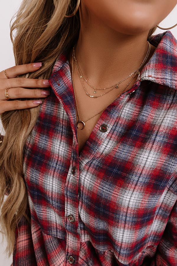 Shimmer And Light Layered Necklace In Gold Image - 1