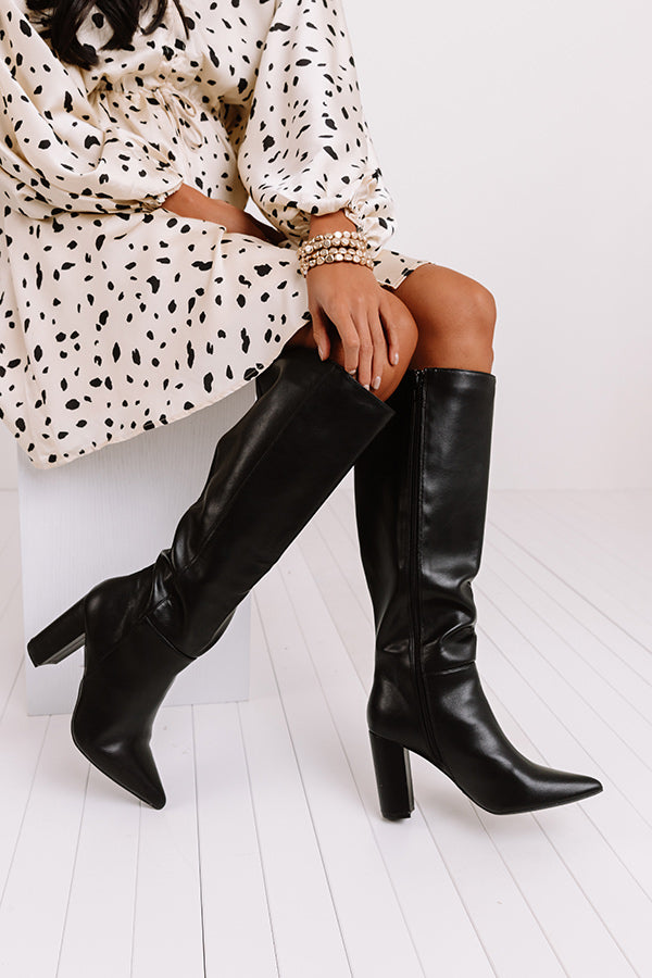 The Marsi Knee High Boot In Black Image - 1